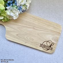 Load image into Gallery viewer, Cornered "Simons" Split Monogram in Elegance Style on Large Board