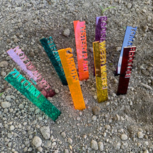 Load image into Gallery viewer, Acrylic Garden Stakes in dirt