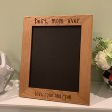 Load image into Gallery viewer, Best mom ever vertical frame in cherry