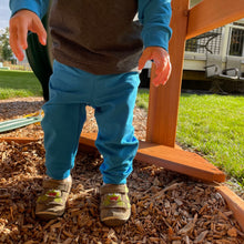 Load image into Gallery viewer, Handmade Solid Color Baby Jogger Pants Turquoise Color Example Front