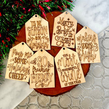 Load image into Gallery viewer, Christmas Themed Wine Bottle Tags