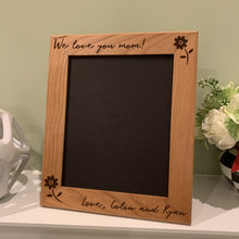 Load image into Gallery viewer, We love you mom vertical frame in walnut