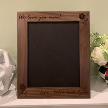 Load image into Gallery viewer, We love you mom vertical frame in walnut