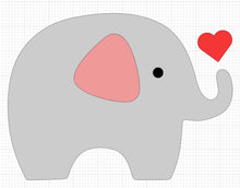 Load image into Gallery viewer, Mauve baby elephant mock up