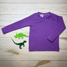 Load image into Gallery viewer, Handmade Solid Color Classic Style Long Sleeve T-Shirt Lilac Color