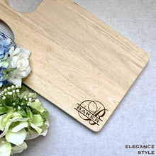 Load image into Gallery viewer, Cornered &quot;Baker&quot; Split Monogram in Elegance Style on Small Board
