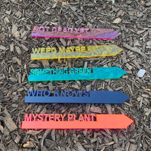 Garden Stakes on Mulch