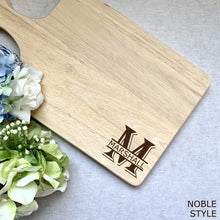Load image into Gallery viewer, Cornered &quot;Marshall&quot; Split Monogram in Noble Style on Small Board
