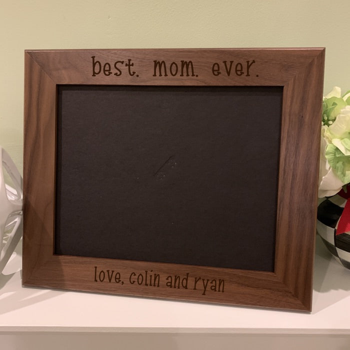 Best mom ever horizontal frame in walnut